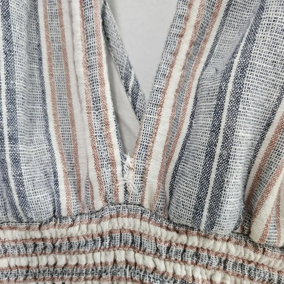 AMERICAN EAGLE Women's Striped Jumpsuit Romper Belted - Picture 8 of 14